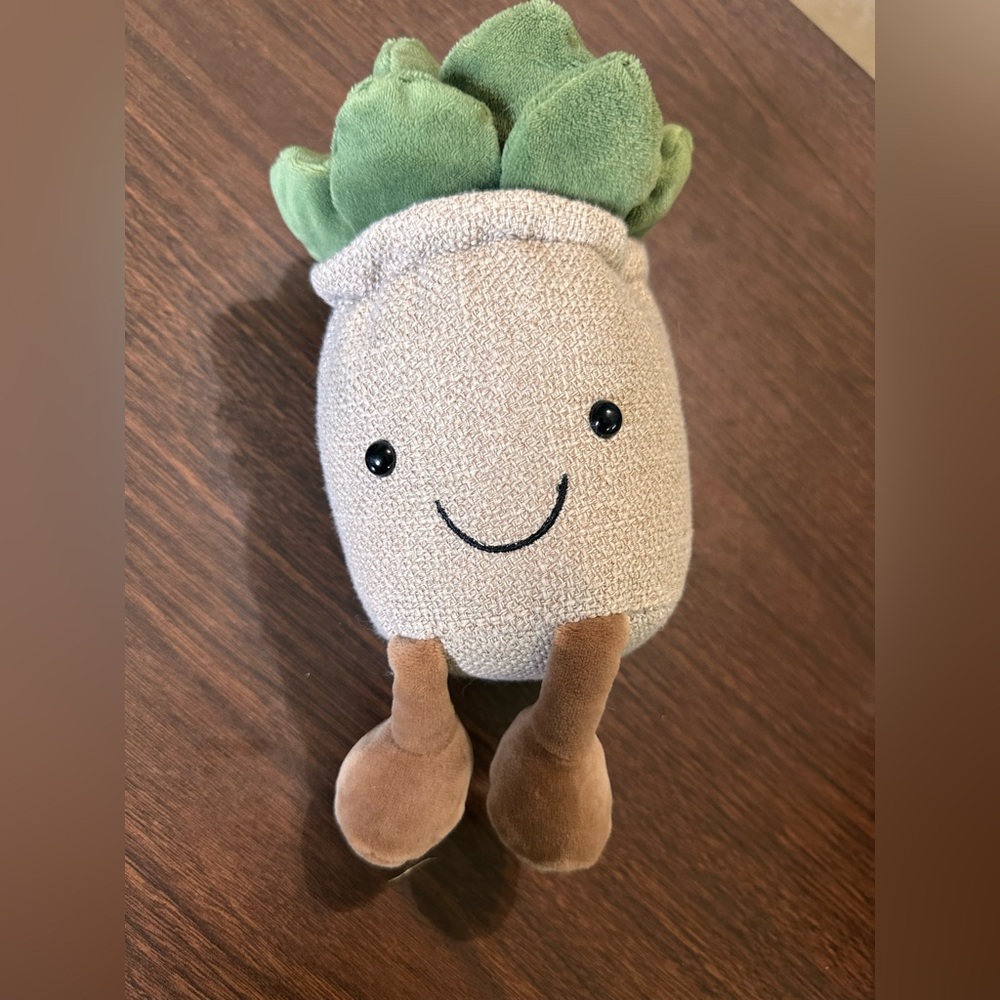 Jellycat Plush Succulent Wall Hanging - Cream, Green & Brown